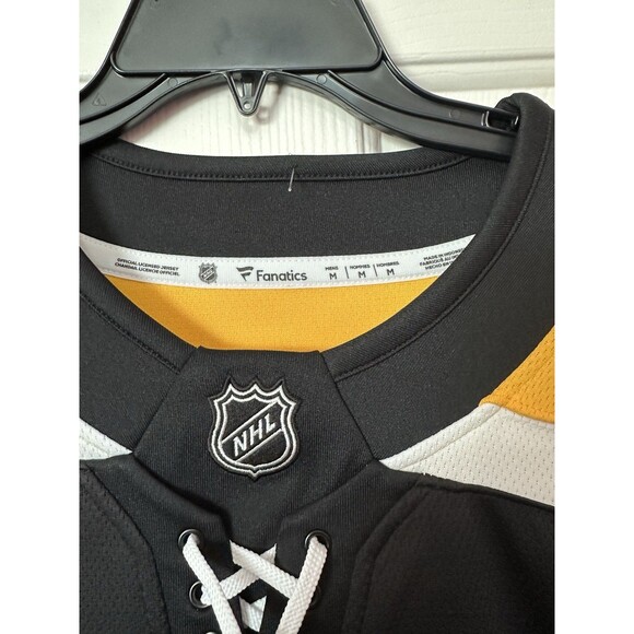Size M Fanatics NHL Boston Bruins Breakaway Home Hockey Jersey Mens Black NEW - Picture 4 of 4